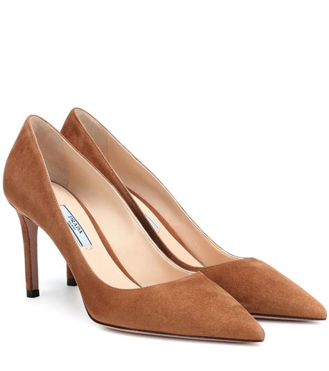 prada heels brands|Prada suede heels.